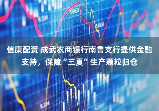 信康配资 成武农商银行南鲁支行提供金融支持，保障“三夏”生产颗粒归仓